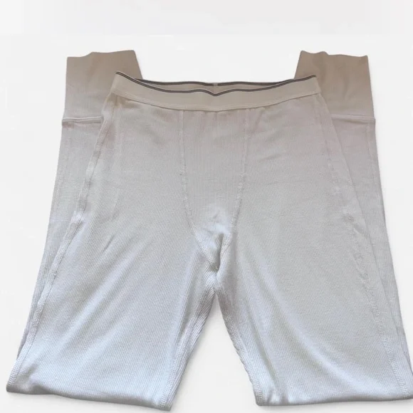 Vintage Joah Brown Cream Ribbed Leggings thermal - Picture 7 of 8